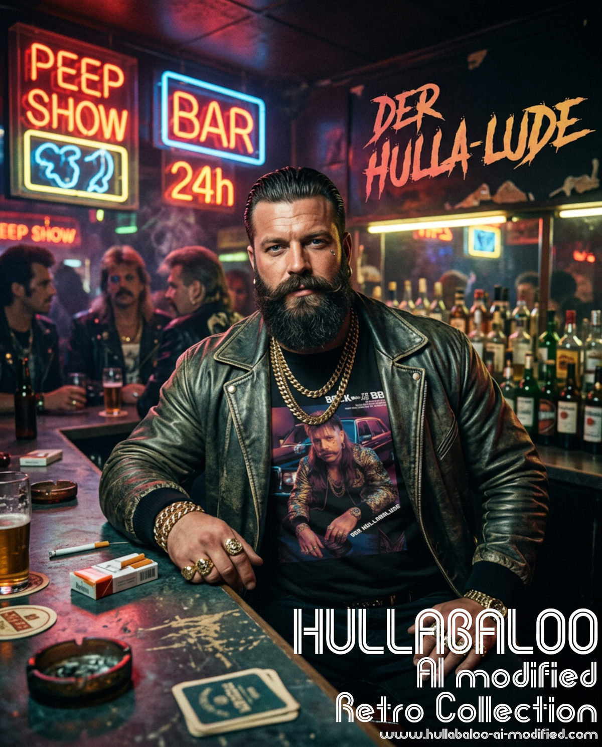 Hullabaloo Lude 80s Retro T-Shirt – Comfortable, Soft & Lightweight – 100% Combed Cotton – EU REACH & GPSR Compliant