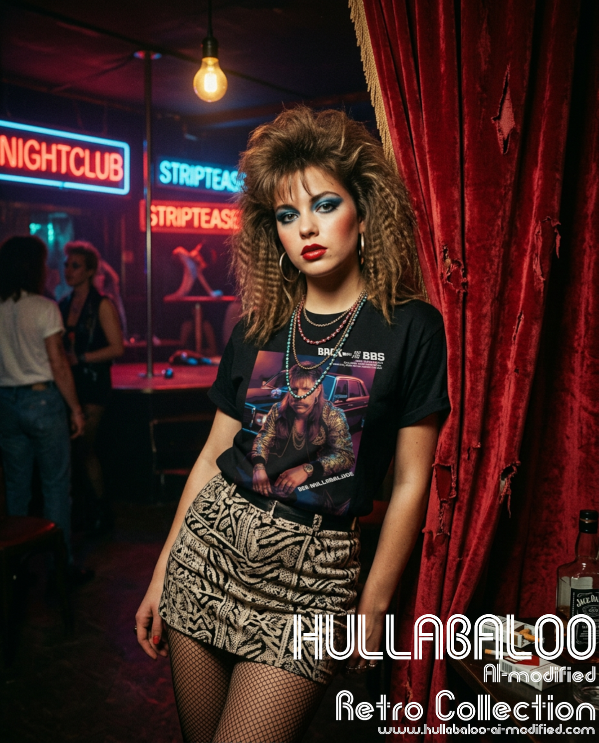 Hullabaloo Lude 80s Retro T-Shirt – Comfortable, Soft & Lightweight – 100% Combed Cotton – EU REACH & GPSR Compliant