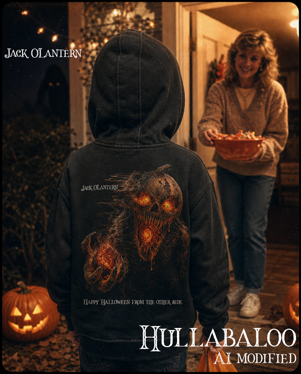 Halloween-Hoodie „Jack O'Lantern" – Grusel-Print | Hullabaloo