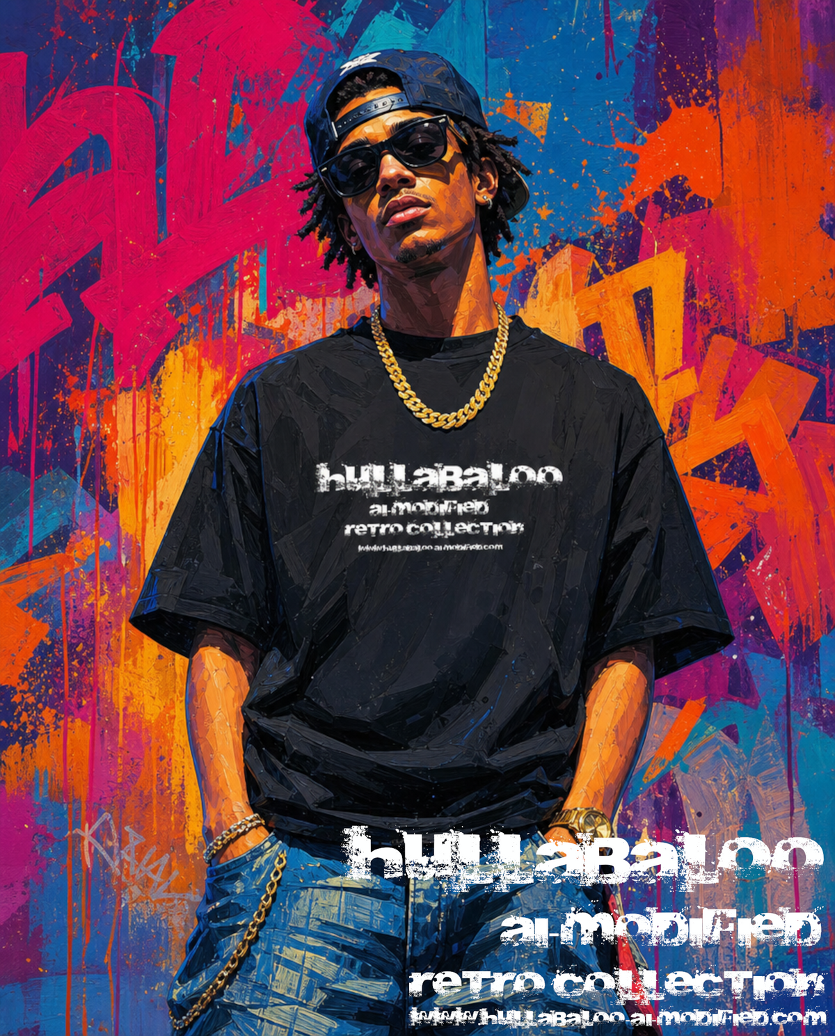 Oversized Retro T-Shirt | 100% Organic Cotton | GOTS & OCS Certified | Streetwear | Hullabaloo AI-modified