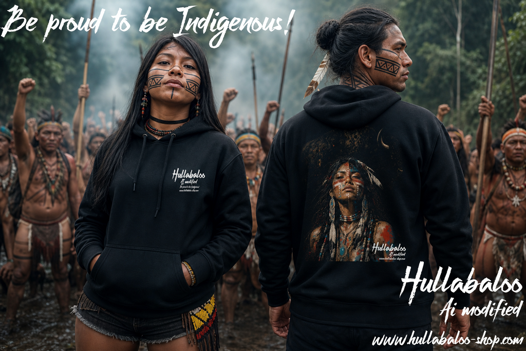 Hullabaloo AI Modified Unisex – Premium Streetwear for Indigenous Pride - Unisex Hoodie