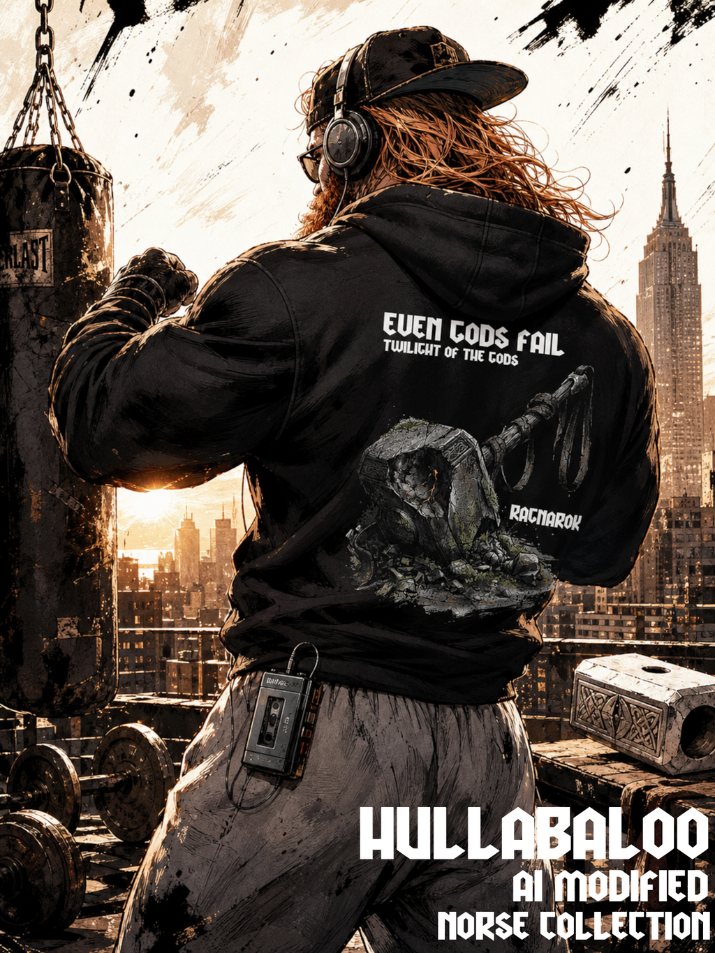 Mjölnir Hoodie – Even Gods Fail Ragnarök Kapuzenpullover